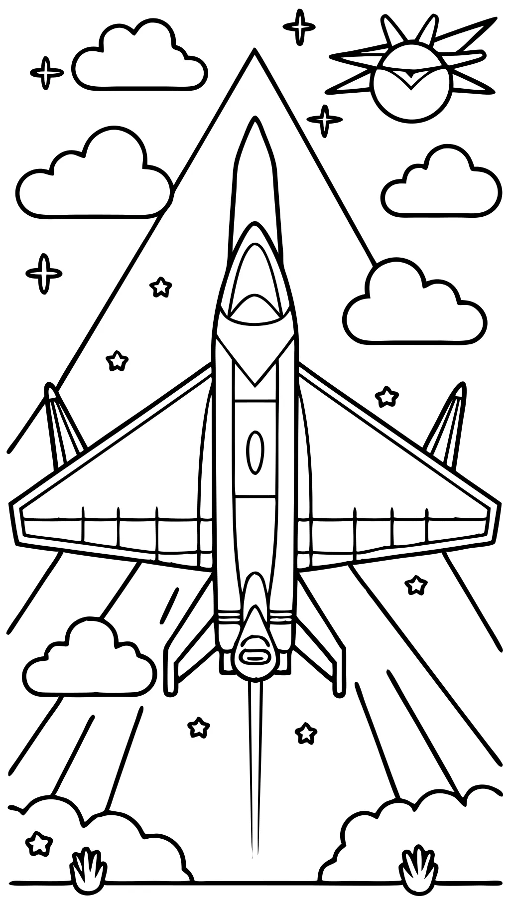 coloriage de jet de chasse